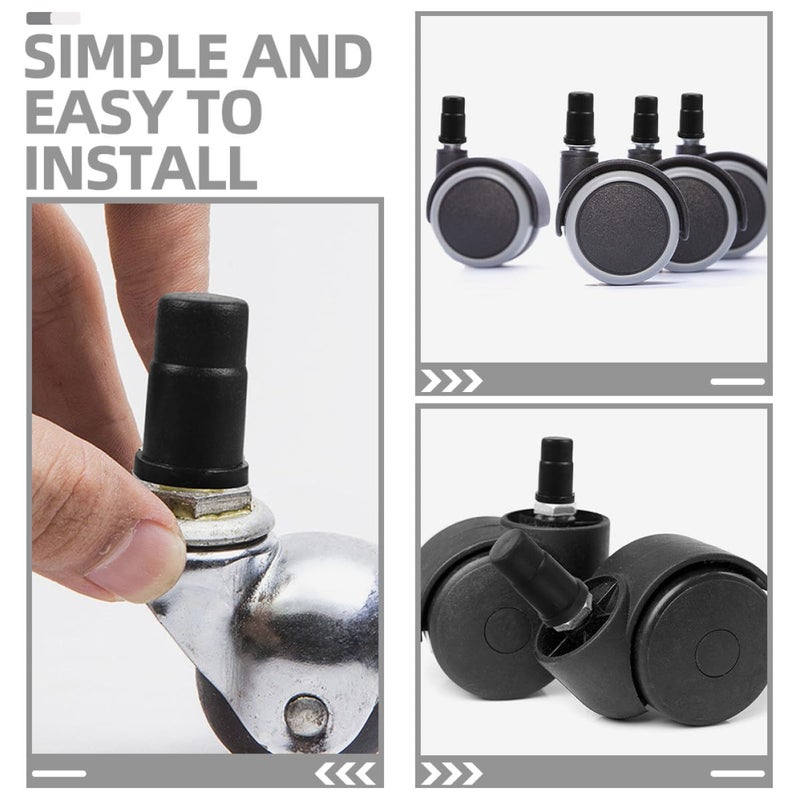 30 Pcs 19x32mm Chair Leg Mounting Socket Sleeve Inserts for Furniture Casters Industrial Replacement Parts - Image 3